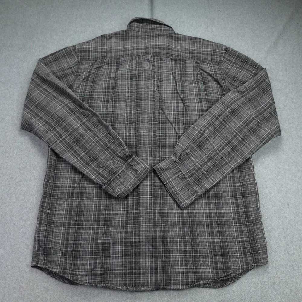 Carhartt Shirt Mens M Gray Plaid Relaxed Fit Long Sleeve Button Up Workwear‎